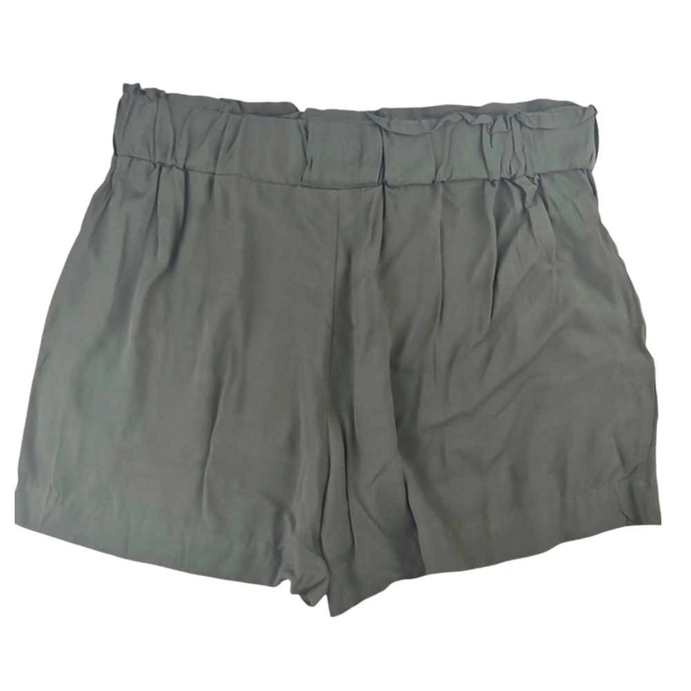 Indigo Rein High Waist Olive Green Shorts with Pockets - Picture 4 of 4